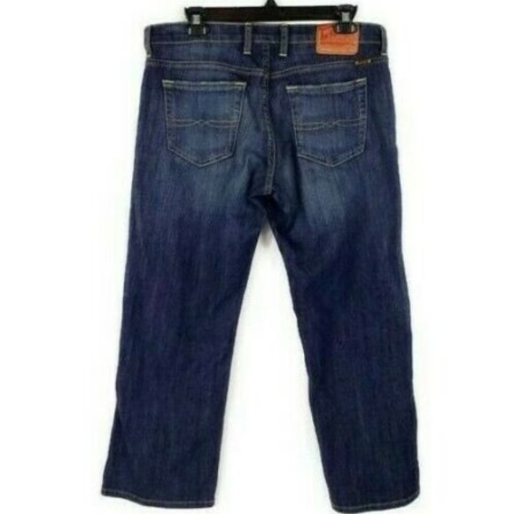 Lucky Brand Easy Rider Blue Stonewash Distressed Denim Capri Jeans Womens Size 8 - Picture 2 of 14